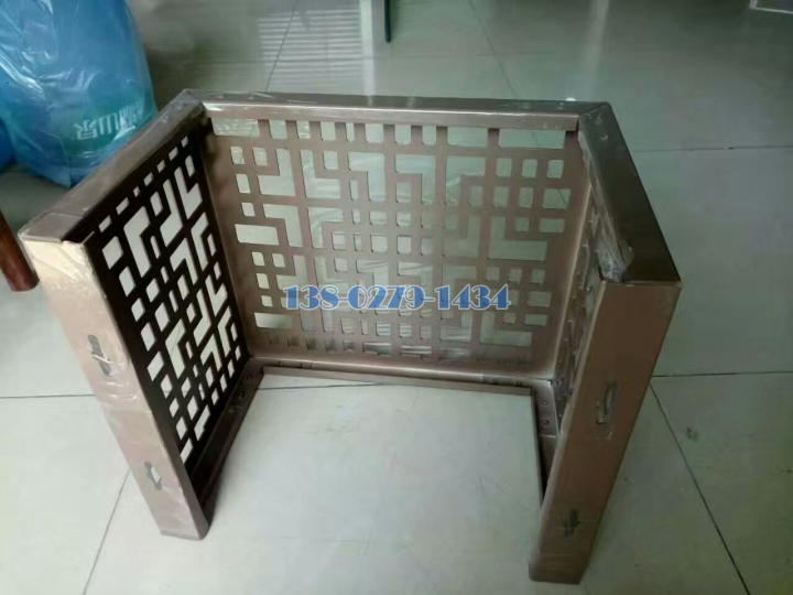 咖啡色铝合金雕刻空调罩 咖啡色铝合金雕刻空调罩