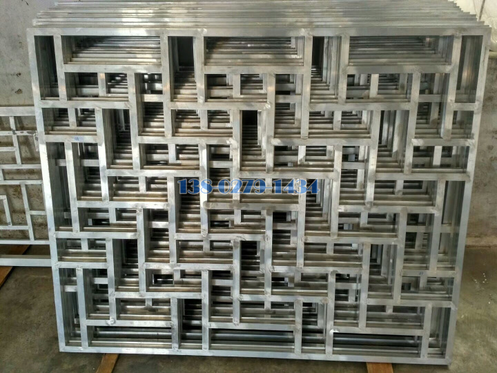 中式田字格铝合金屏风坯料 中式田字格铝合金屏风坯料