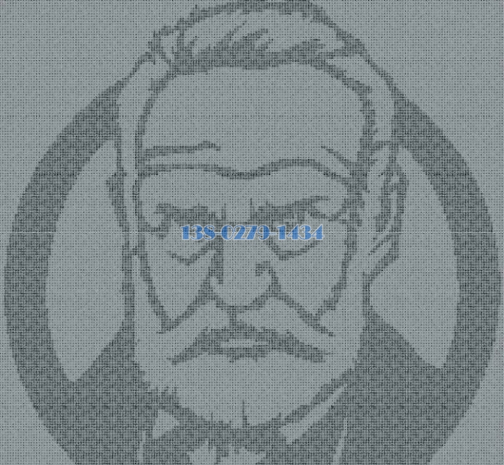 外国人头像冲孔拼花铝板设计图 外国人头像冲孔拼花铝板设计图