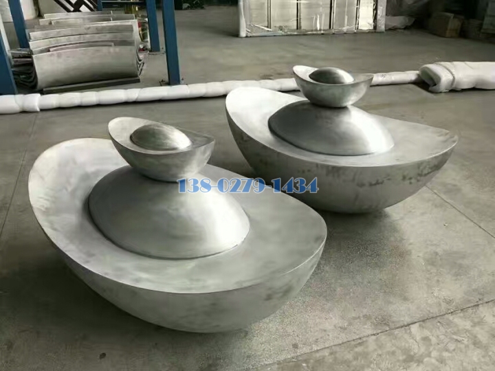大小金元寶造型雙曲鋁單板工藝品