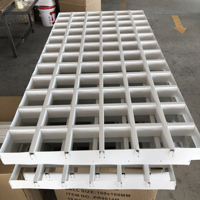 白色组合铝格栅60*20mm规格