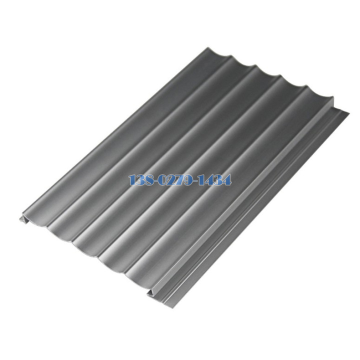 銀灰色波浪墻面鋁型材