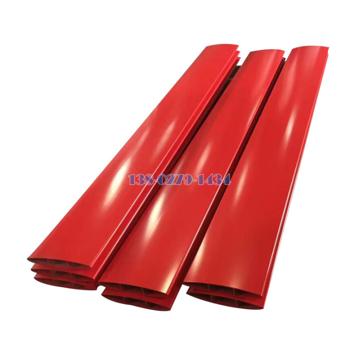 中國(guó)紅色氟碳噴涂梳形鋁百葉型材