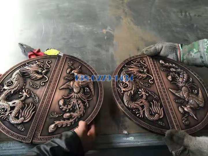 龙凤呈祥铝雕门把手 龙凤呈祥铝雕门把手