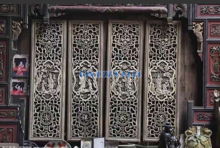 仿唐代风格雕刻门古铜色铝雕 仿唐代风格雕刻门古铜色铝雕