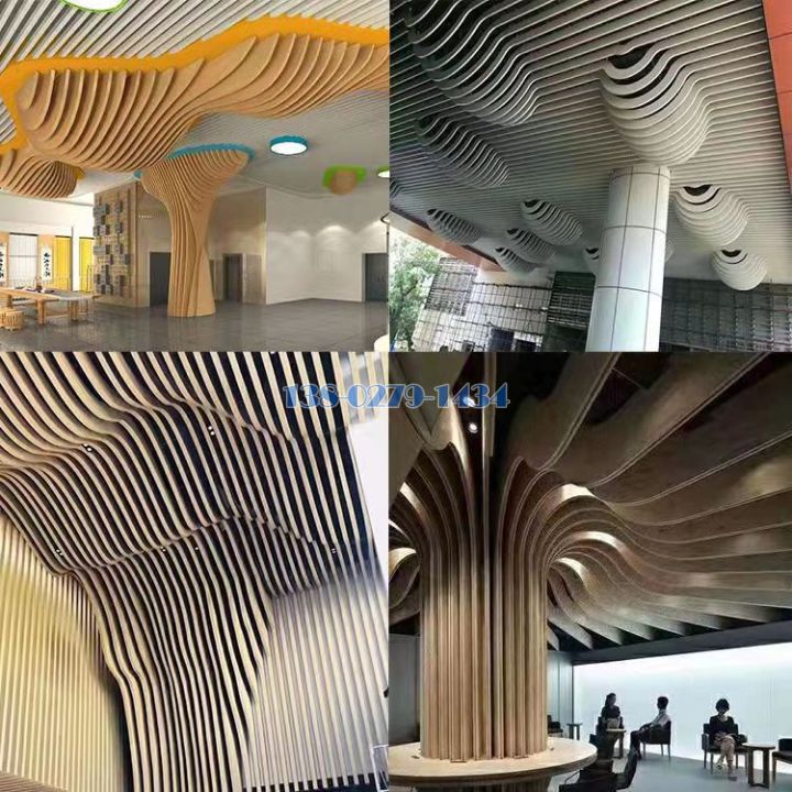 弧形铝方通造型包柱 弧形铝方通造型包柱