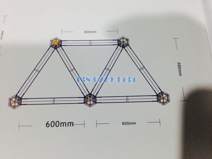 型材款六角形铝格栅图纸