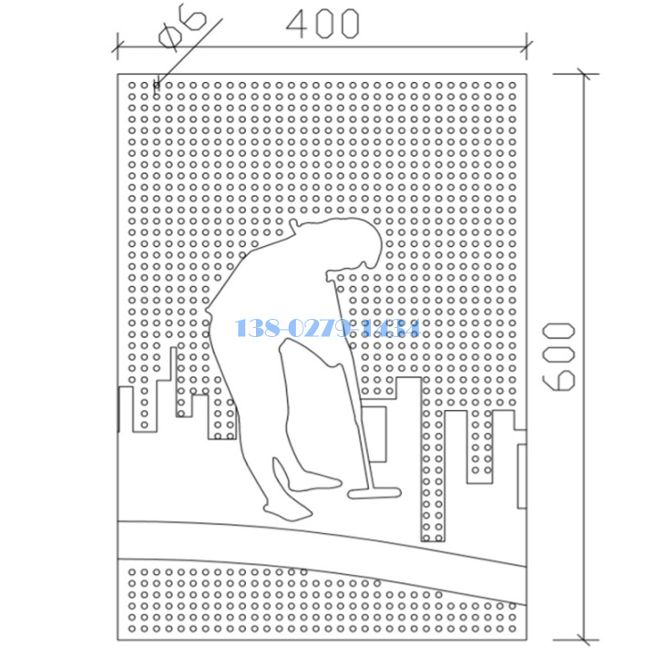 人物沖孔拼圖鋁板設(shè)計(jì)圖