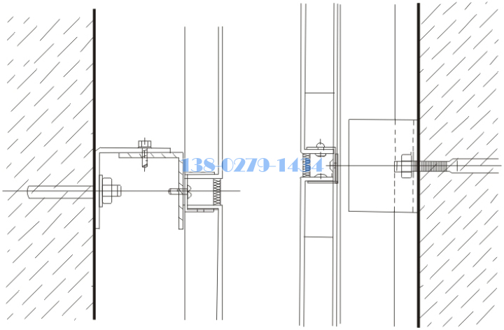 铝单板用化学螺栓固定的安装节点