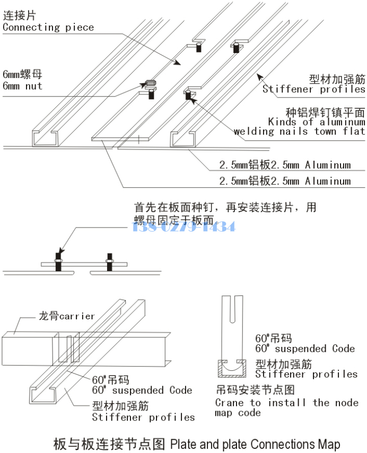 外墙铝单板加强筋节点