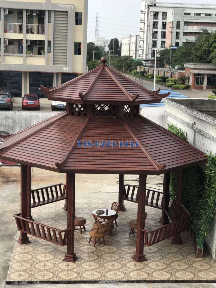 圆形仿古铝合金凉亭 圆形仿古铝合金凉亭