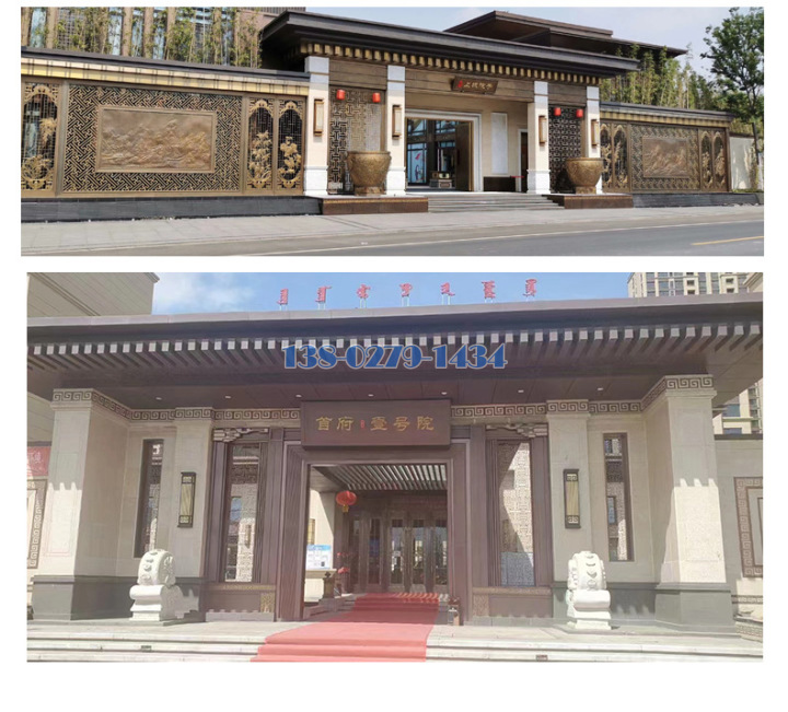 古建筑铝合金门楼 古建筑铝合金门楼