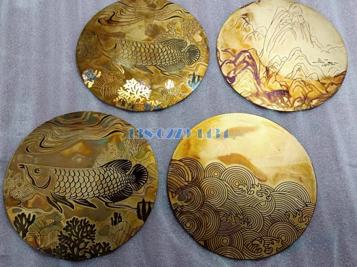 4D腐蝕金龍魚(yú)圖案鋁板