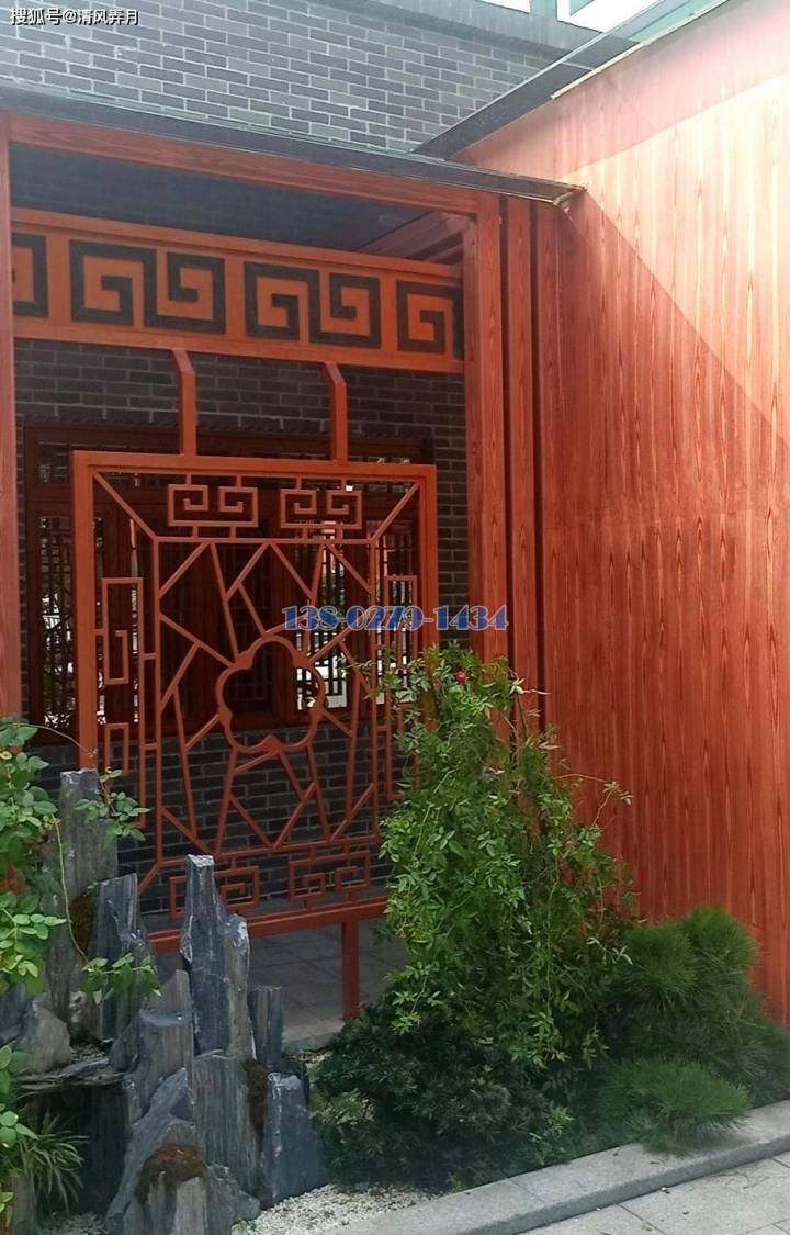 4D腐蝕木紋鋁板古建筑應(yīng)用