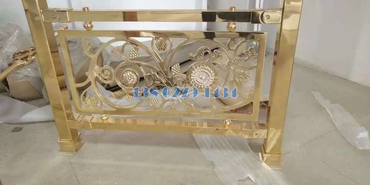 金色镜面不锈钢楼梯扶手 金色镜面不锈钢楼梯扶手
