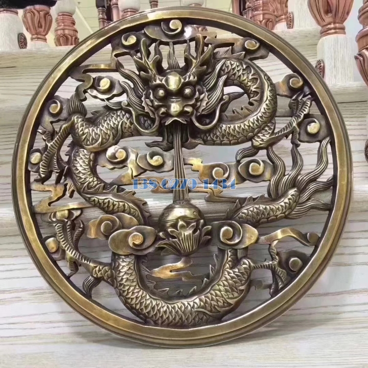 古銅色鋁合金浮雕門當