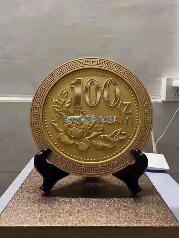 100億浮雕仿古銅鋁合金擺件