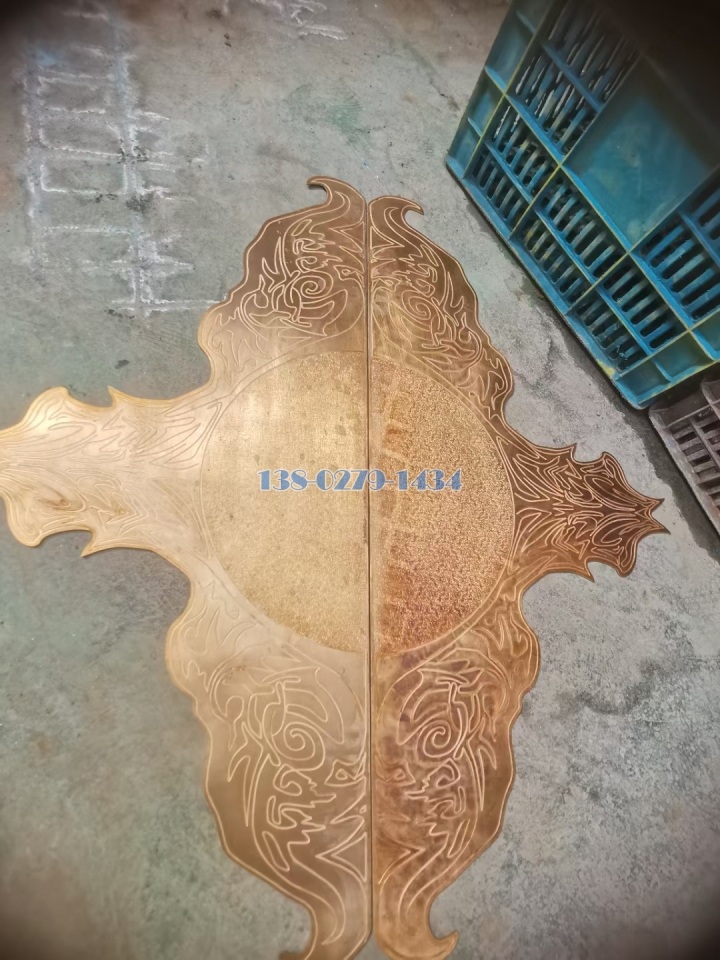 對開的浮雕蝕刻門把手鋁板