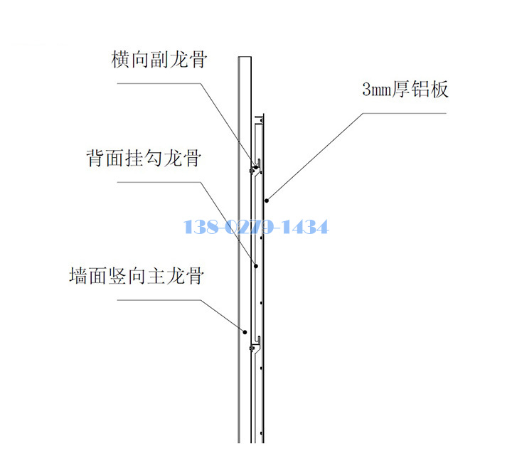 鋁單板干掛安裝節點