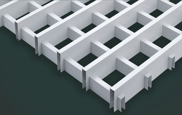 60*20规格铝格栅安装细节