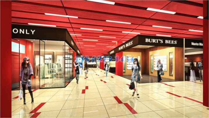 商業(yè)廣場中國紅色條形鋁單板