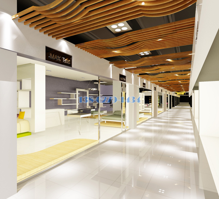 商場商鋪過道弧形鋁方通