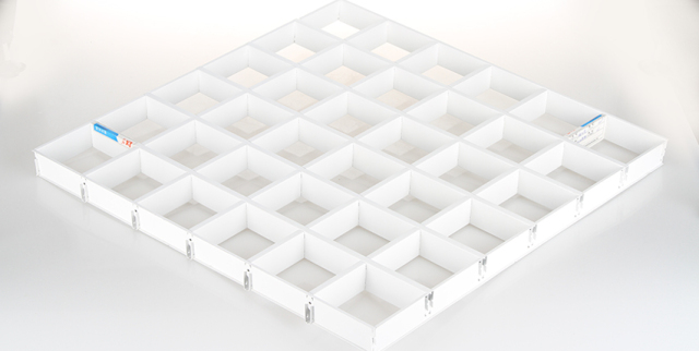 白色方形铝格栅天花