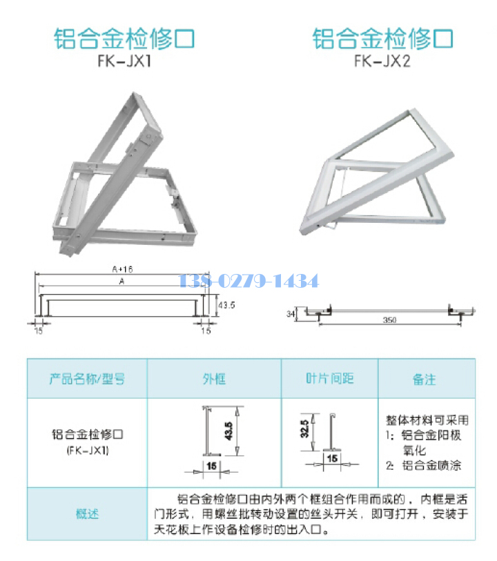 铝合金检修口