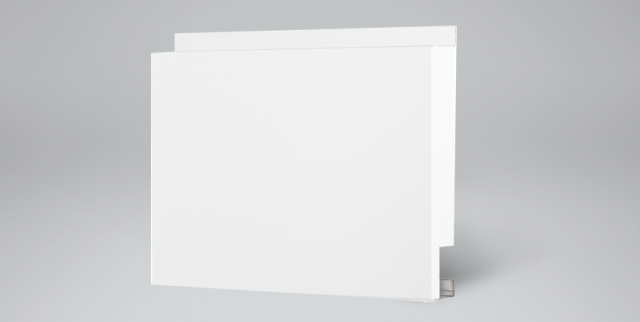 白色勾搭瓦楞铝板正面图