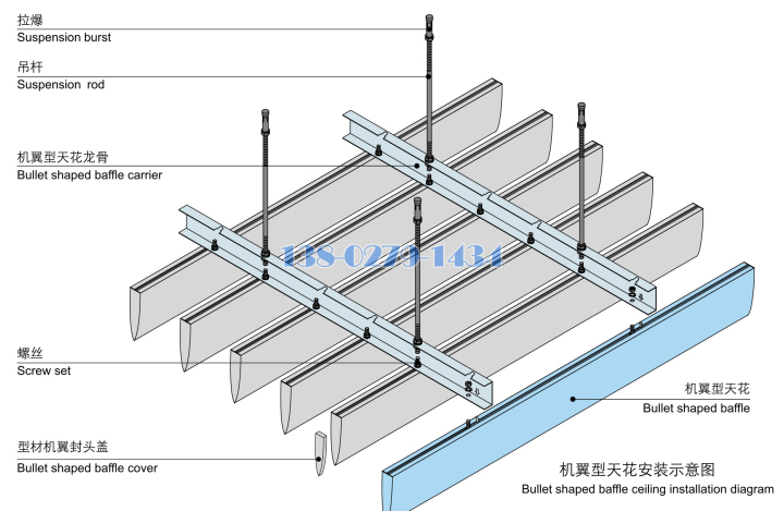 仔弹头铝挂片安装节点图 仔弹头铝挂片安装节点图