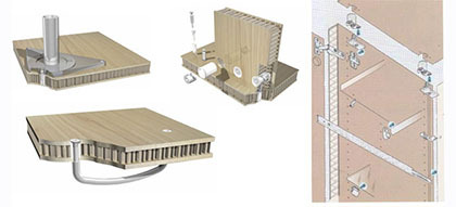 货架铝蜂窝安装