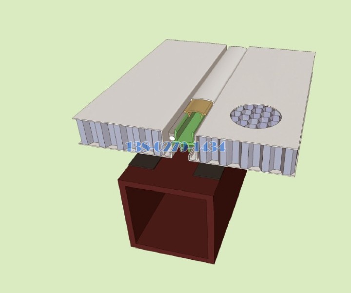  金属缝铝蜂窝板幕墙安装示意