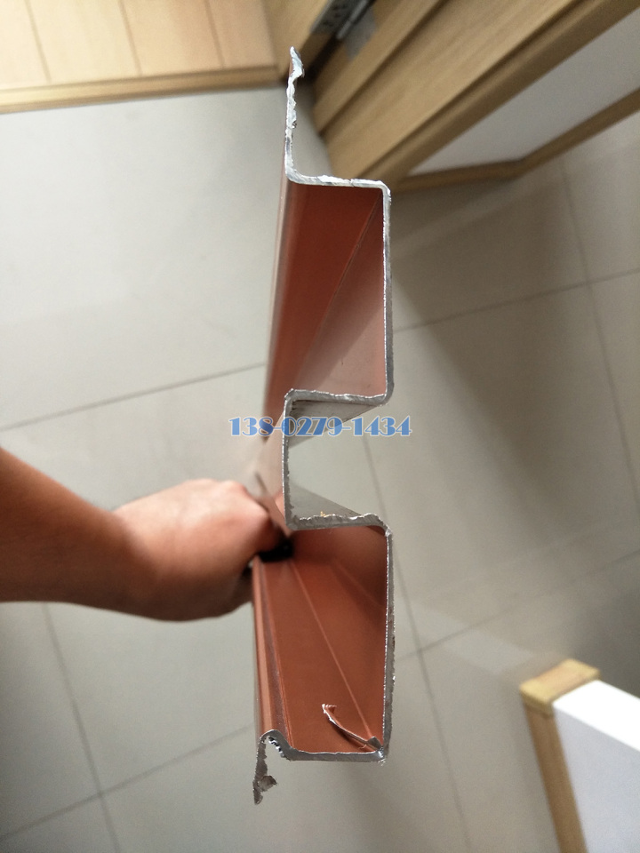 凹凸形G型长城铝扣截面 凹凸形G型长城铝扣截面