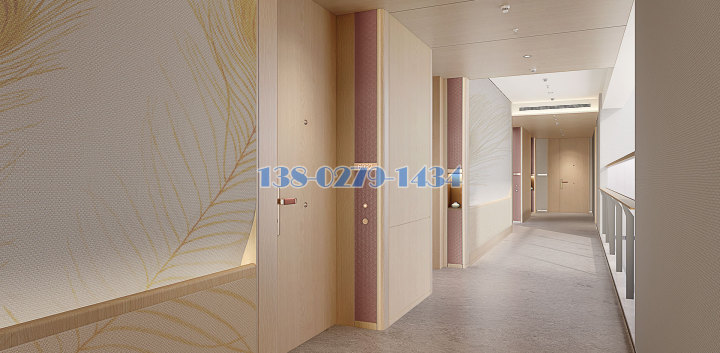 走廊吊頂和墻面木紋鋁單板
