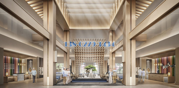 大廳前臺(tái)包柱包梁木紋鋁單板