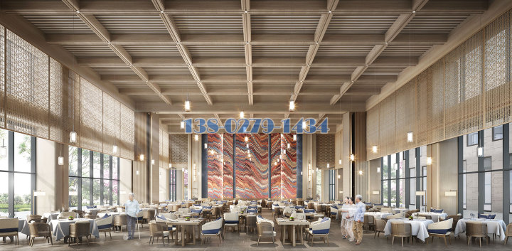 宴會(huì)廳吊頂格柵和包柱鋁單板