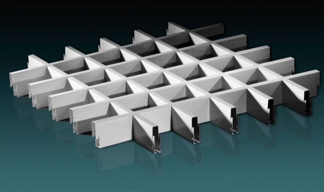 60*10铝白色格栅吊顶